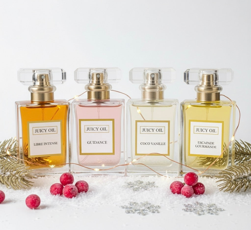 Coffret de quatre huiles parfumées / 30 ml